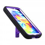 Wholesale Samsung Galaxy S5 SM-G900 Armor Hybrid Case with Stand (Black Purple)